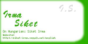 irma siket business card